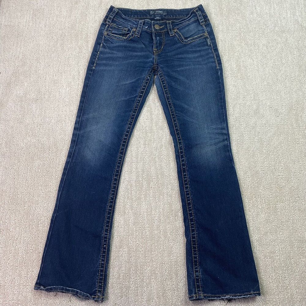 Silver Aiko Jeans Womens Blue Denim Bootcut Size 27/L31*
